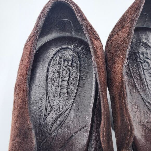 Born Tyndall Penny Loafer Womens Suede Heel Brown Size 7.5 S0042 - Picture 7 of 8